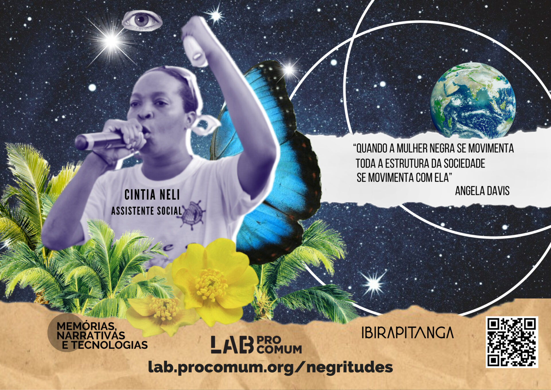 Cartaz de Cintia Neli, assistente social