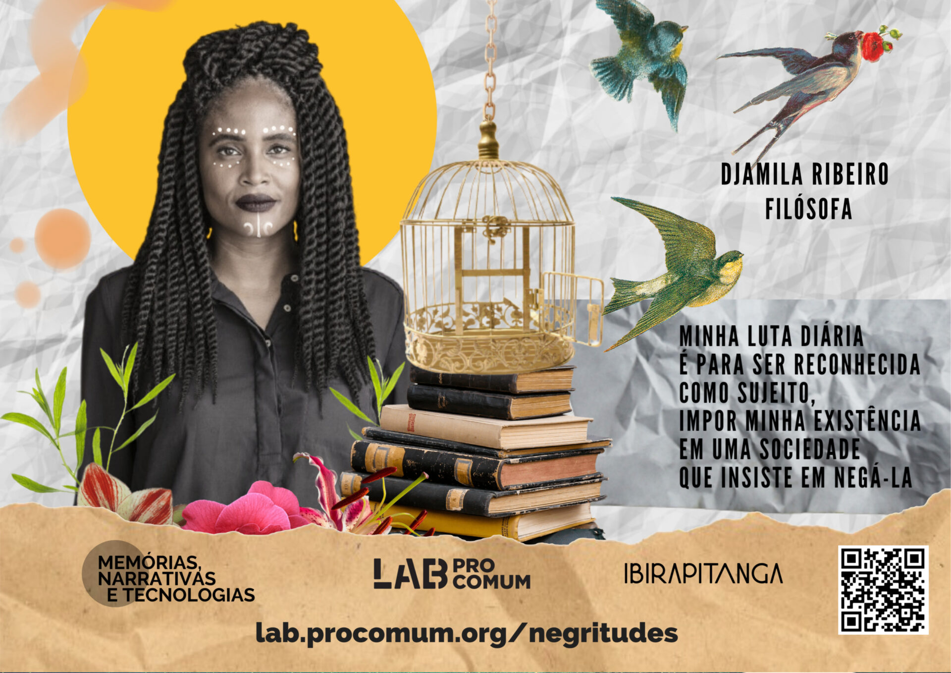 Cartaz de Djamila Ribeiro, filósofa
