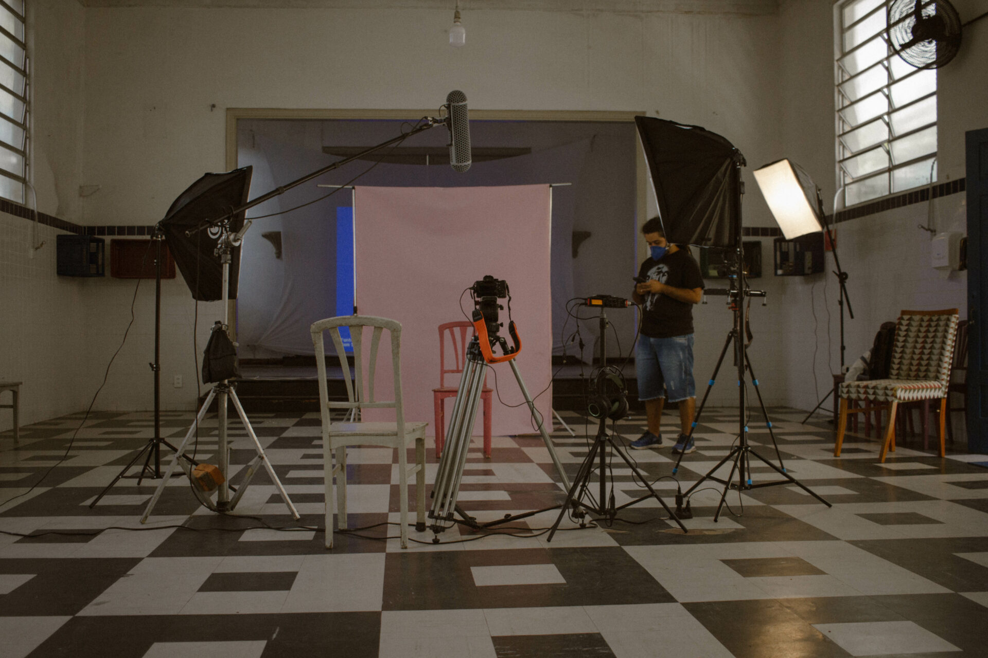 Bastidor do ensaio fotográfico