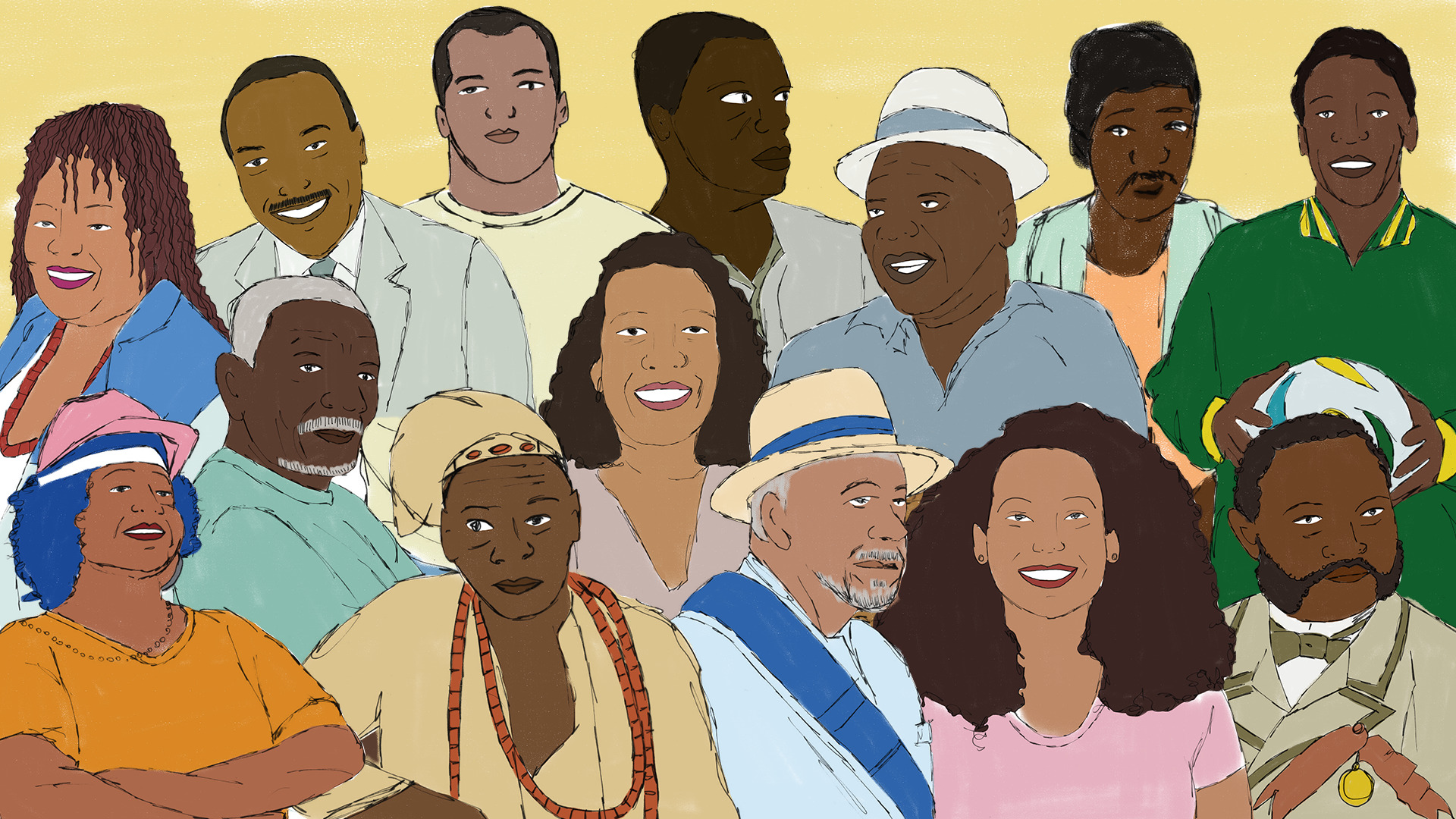 Ilustração da série Pessoas: retratos de personagens negros da Baixada Santista