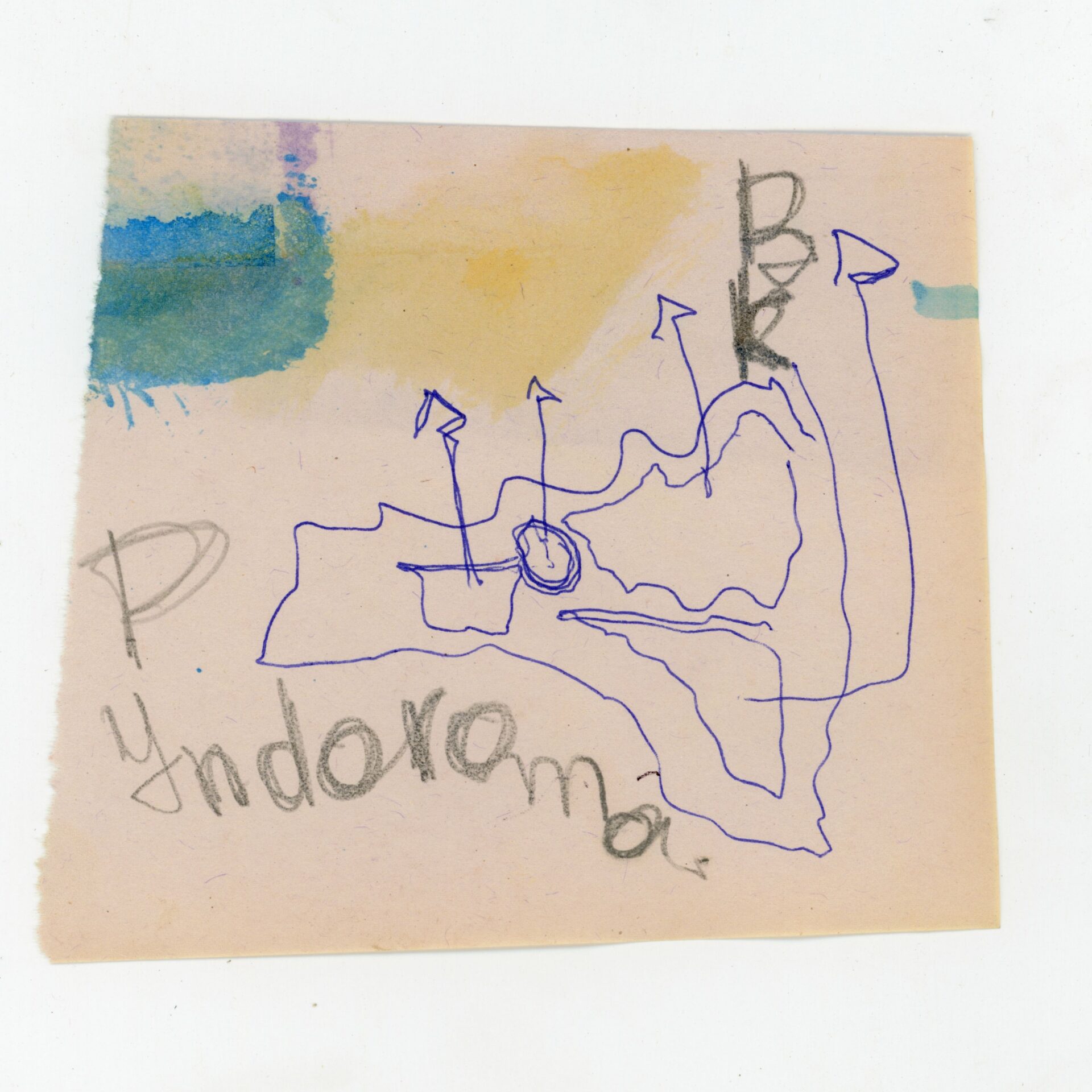 Papel com a palavra Pindorama e um desenho de território