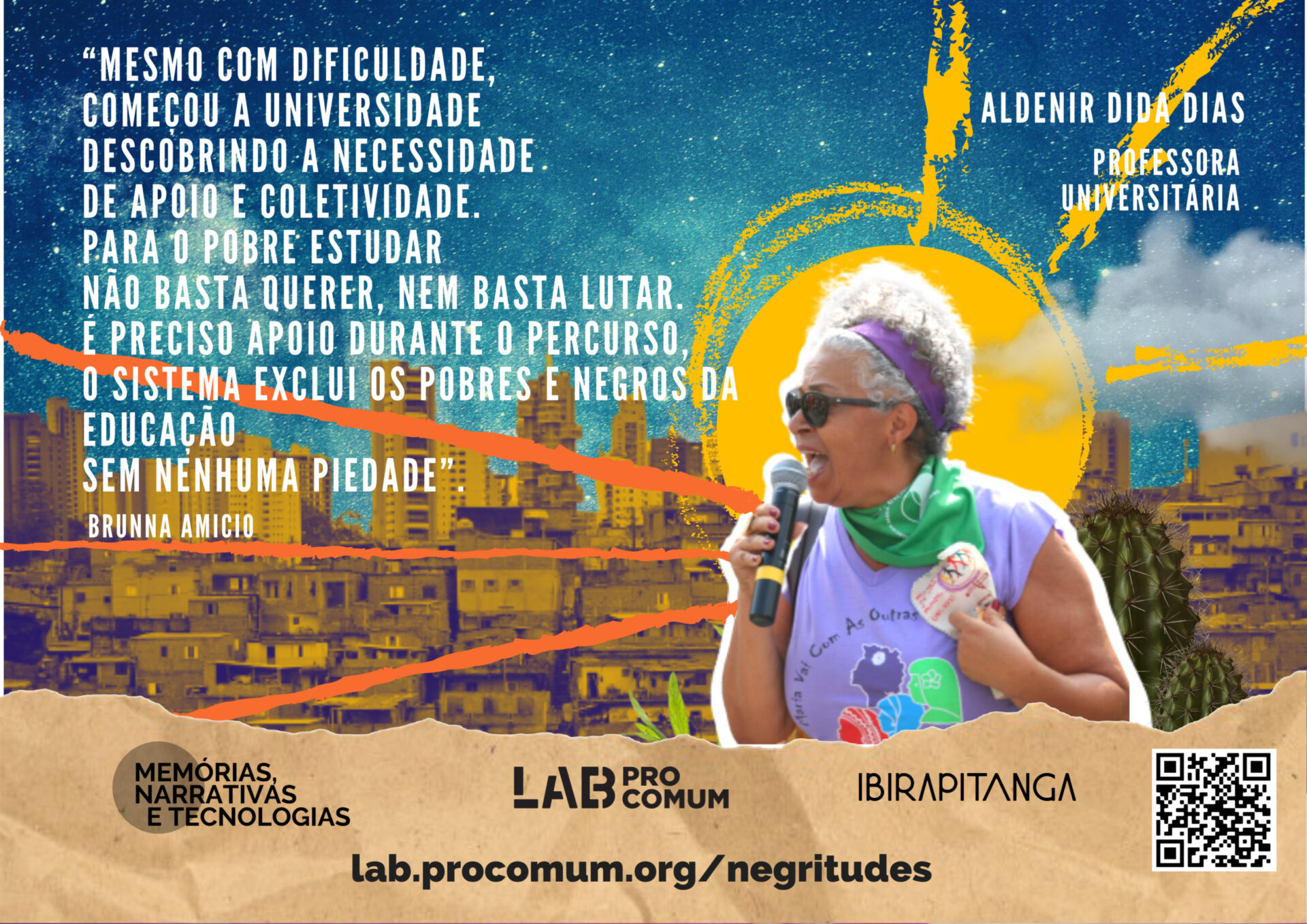 Cartaz de Aldenir Dida Dias, professora universitária