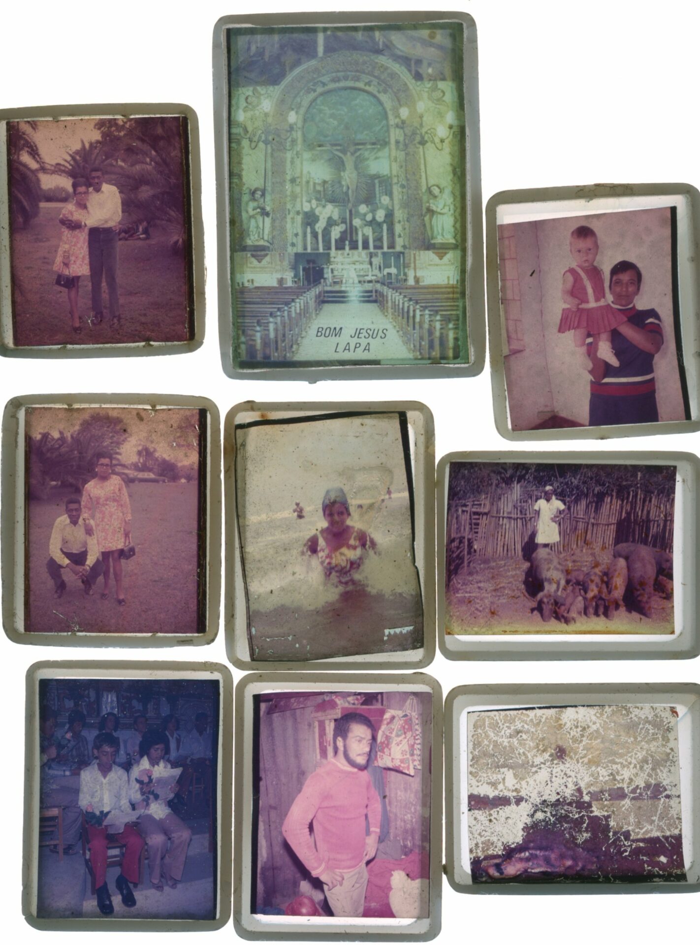 Slides de família em molduras plásticas
